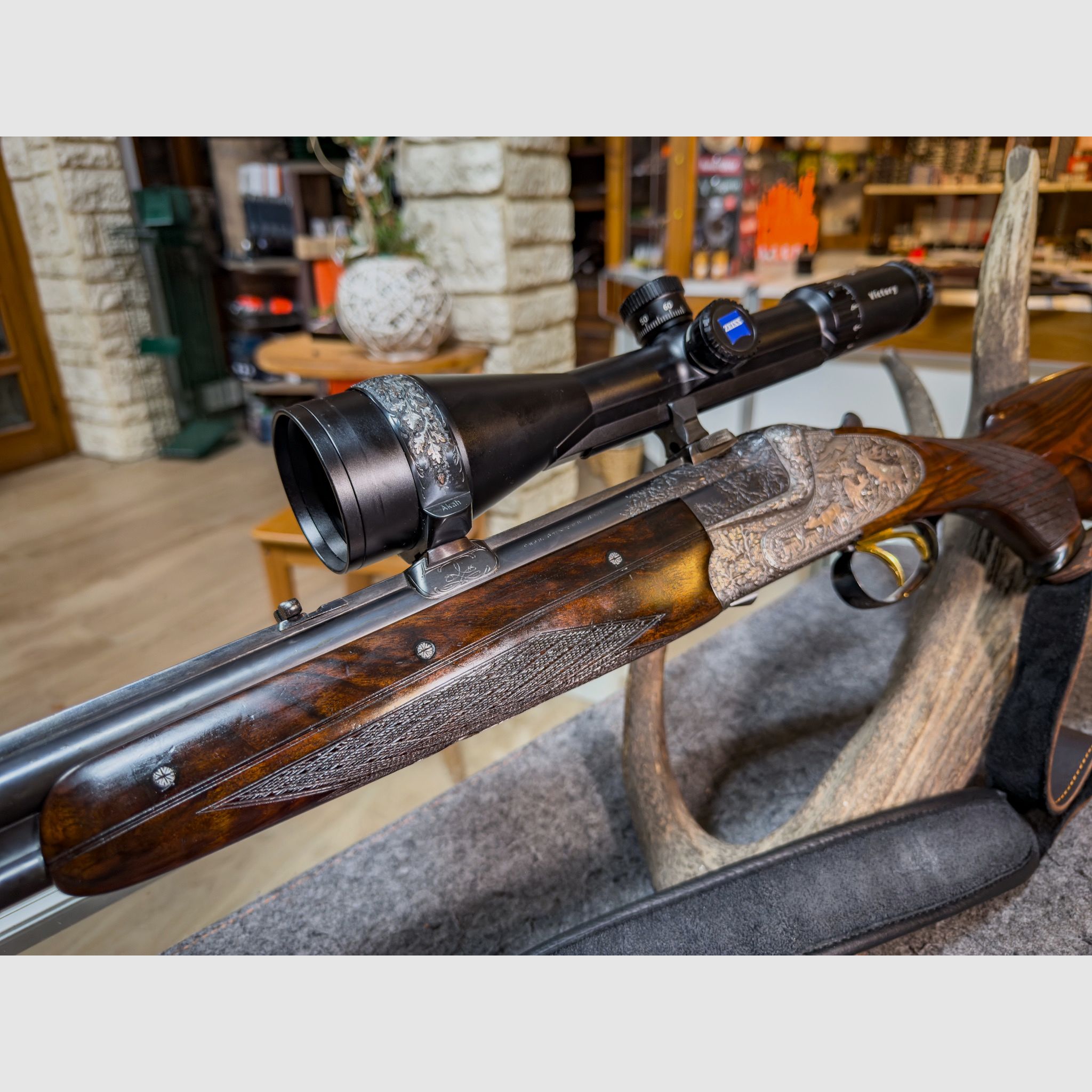 BBF 7X65R / 12/70 with 5.6×52 R insert barrel – from the possession of Gerhard Stauch (GDR) with interchangeable barrel