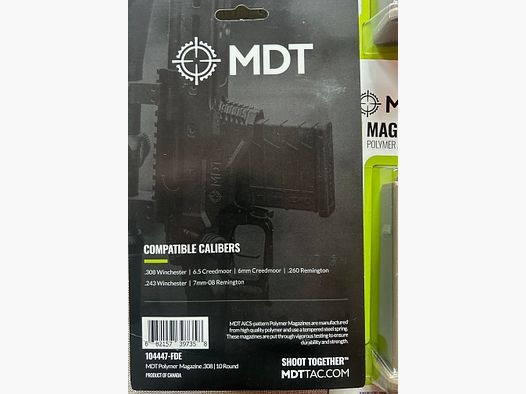 MDT Polymer Magazin FDE Calibre .308, 6,5 etc.