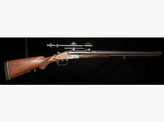 Przedwojenny trzylufowy Kunz z grawerunkiem i magazynkiem w kolbie, rok produkcji 1936