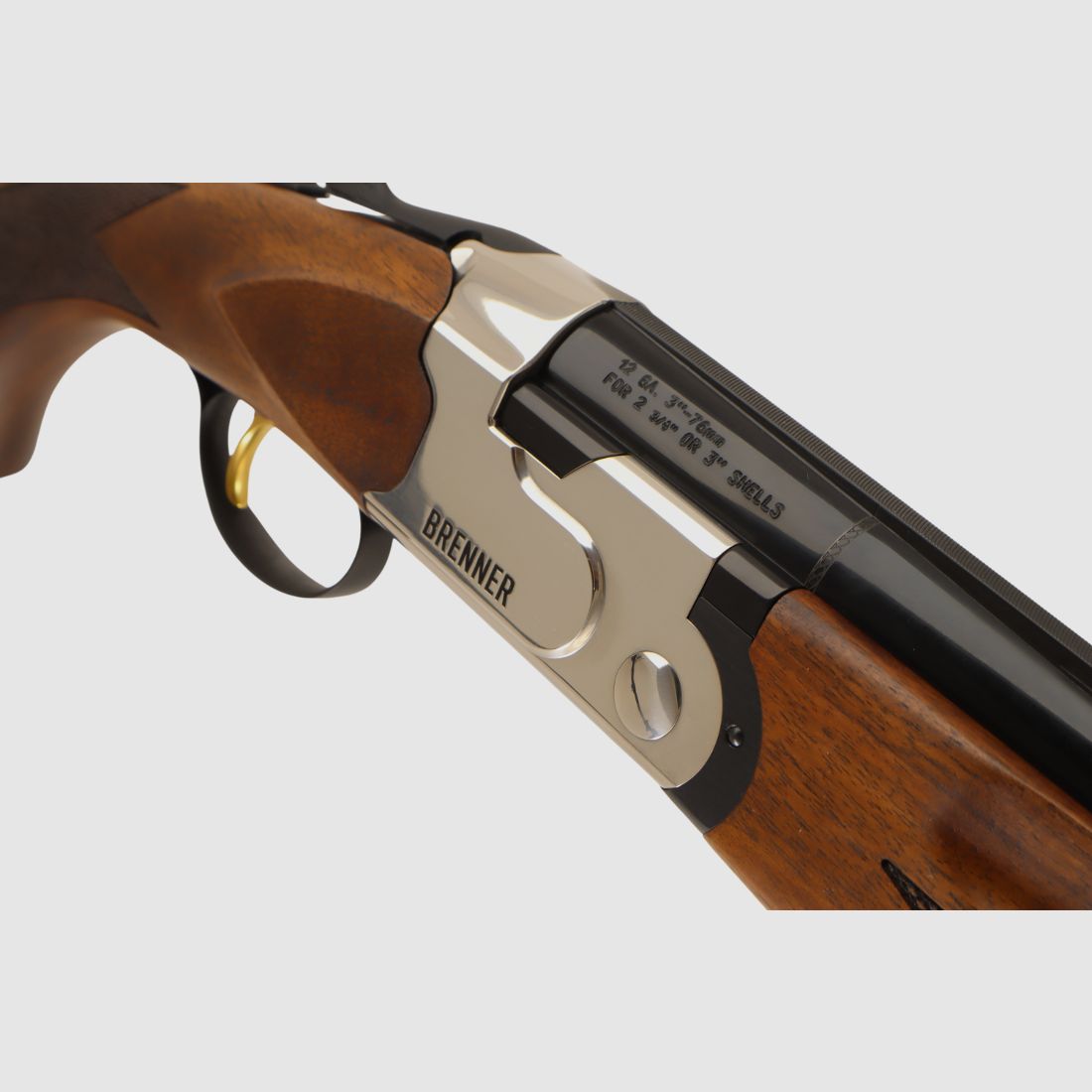 New, in stock: Burner BF18 White 12/76 steel shot gun LL 76cm side-by-side shotgun with side lock ejectors (Art.No.: BRE06-0025) Silver BF 18 BF-18