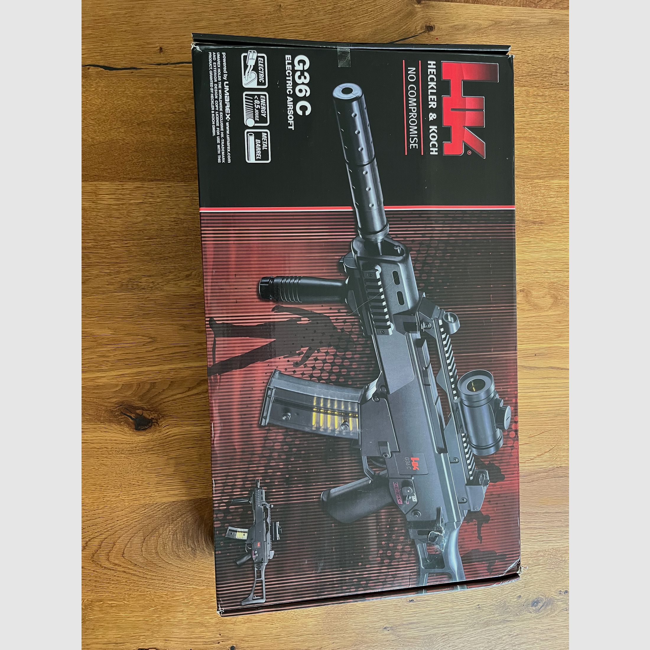 Umarex Airsoft Geweer G36C, elektrische Full-Auto Softairgeweer, aanvalsgeweer met 0,5 Joule, voor 6mm BB-ballen
