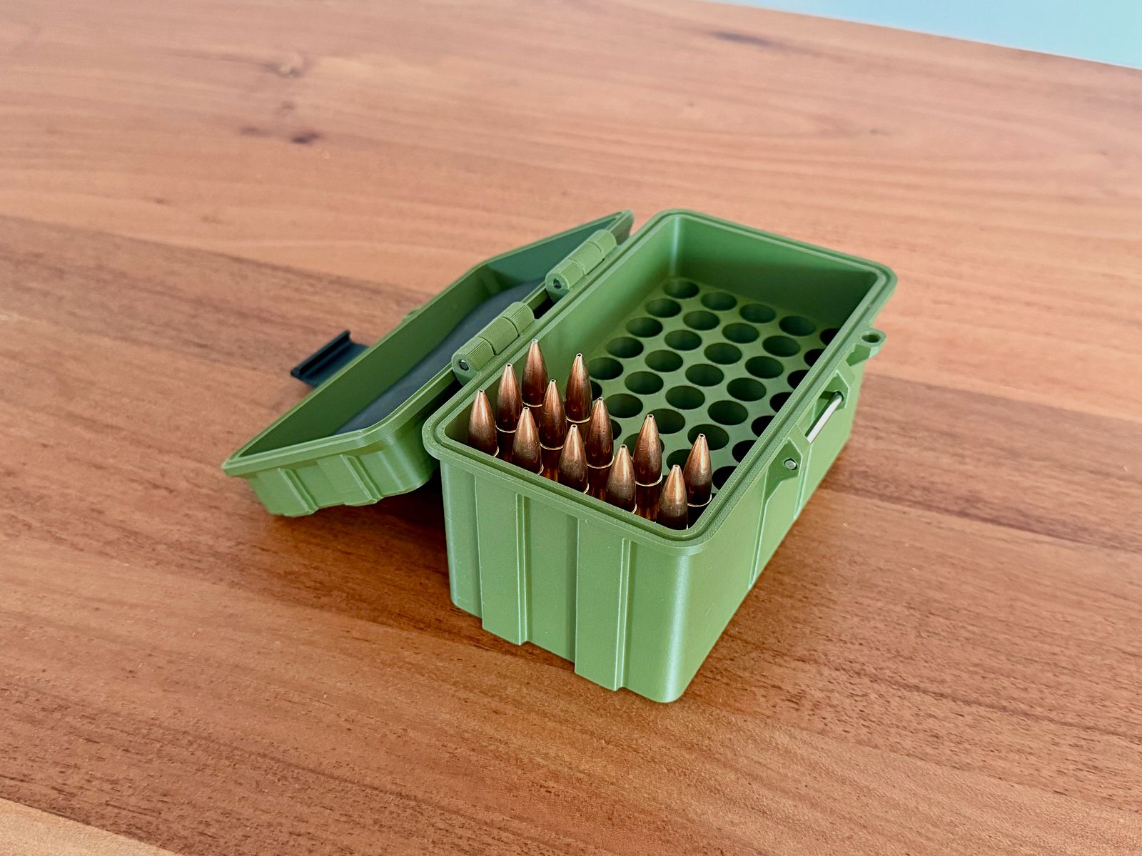 Munitionsbox .308 Win / 6,5mm Creedmoor Ammo Box Patronen Wiederladen 50 Schuss personalisierbar abschließbar optional magnetisch & mit RFID Chip für Daten