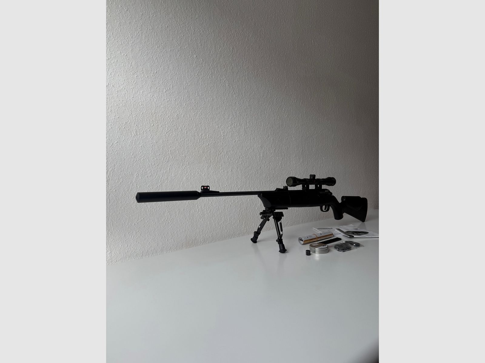 Hämmerli 850 AirMagnum + standaard + richtkijker + demper