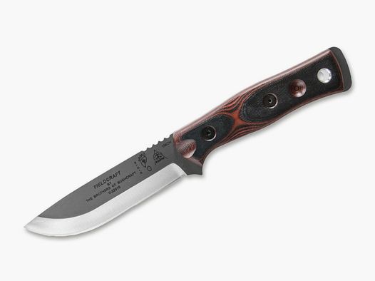 B.O.B. Fieldcraft Red G10 Bushcraft Messer m. Feuerstarter Kydexscheide