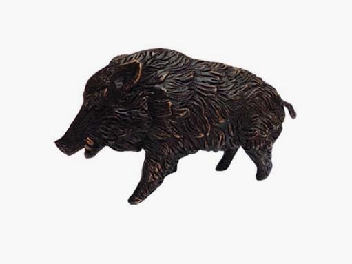 Lovergreen große Bronzestatue Motiv Wildschwein ohne Sockel klein