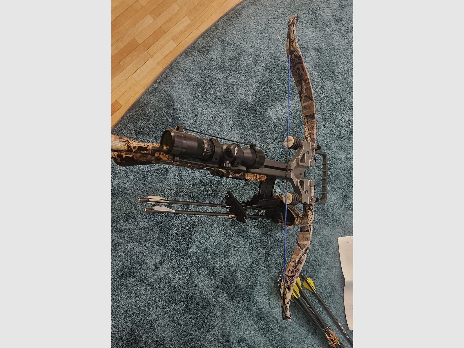 Excalibur Matrix 330 Armbrust + viel Zubehör (Ersatzwurfarme, Tasche, ZF) – sehr guter Zustand