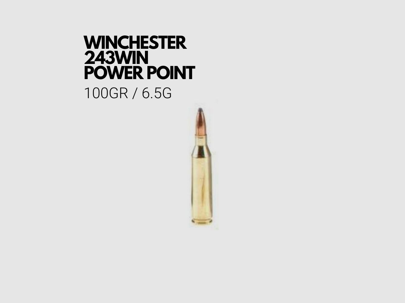 WINCHESTER 243WIN POWER POINT 100GR, Bild 3 von 3