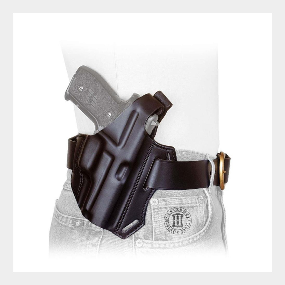 Gürtelholster / Schulterholster MULTI VARIO Glock 19/23,17/22,34/35, S&W 4506,1006,5904/06,-Schwarz-Linkshänder