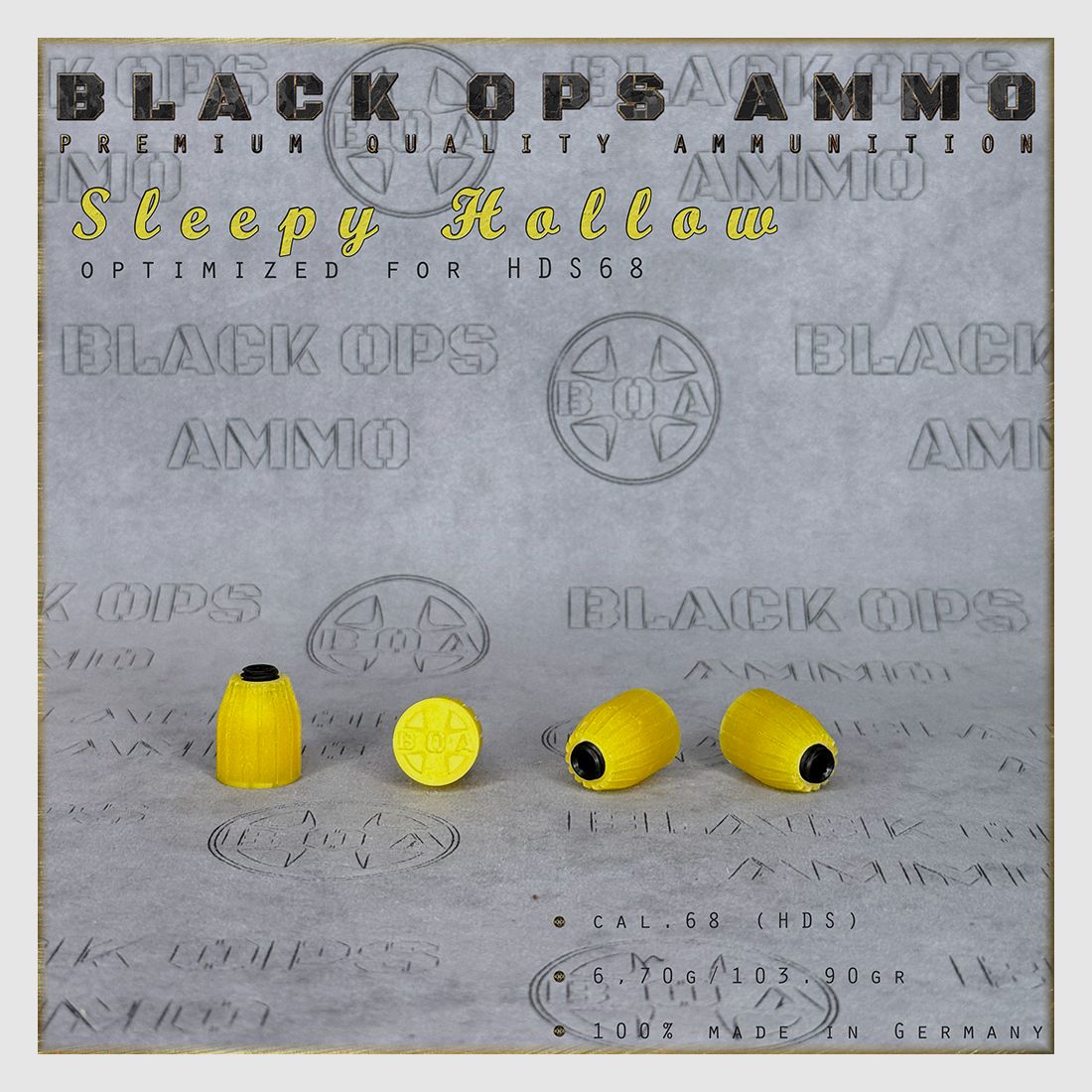 8x Sleepy Hollow BLACK OPS AMMO Umarex TS HDS 68 s cal.68 Munition HDS68  TS68