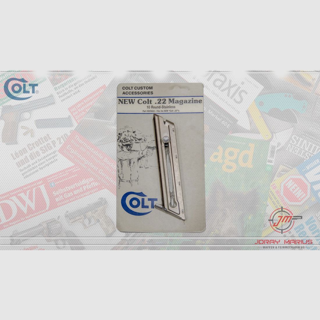 Colt .22 Magazin .22lr, 10-Schuss, Nickel