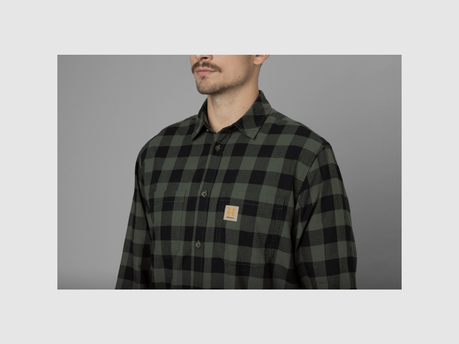 HÄRKILA Escandinavia Camisa L/S Cuadro Verde