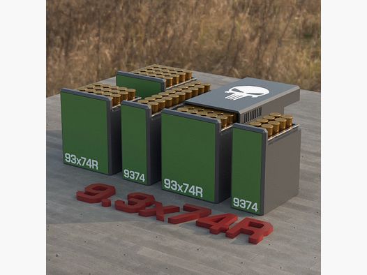 Filamelt Munitionsbox / Ammo Box 9.3x74R – Patronenbox für 50 Schuss, Made in Germany