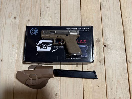 WE Tactical G-Force 19 tan/silver  Airsoftpistole GBB