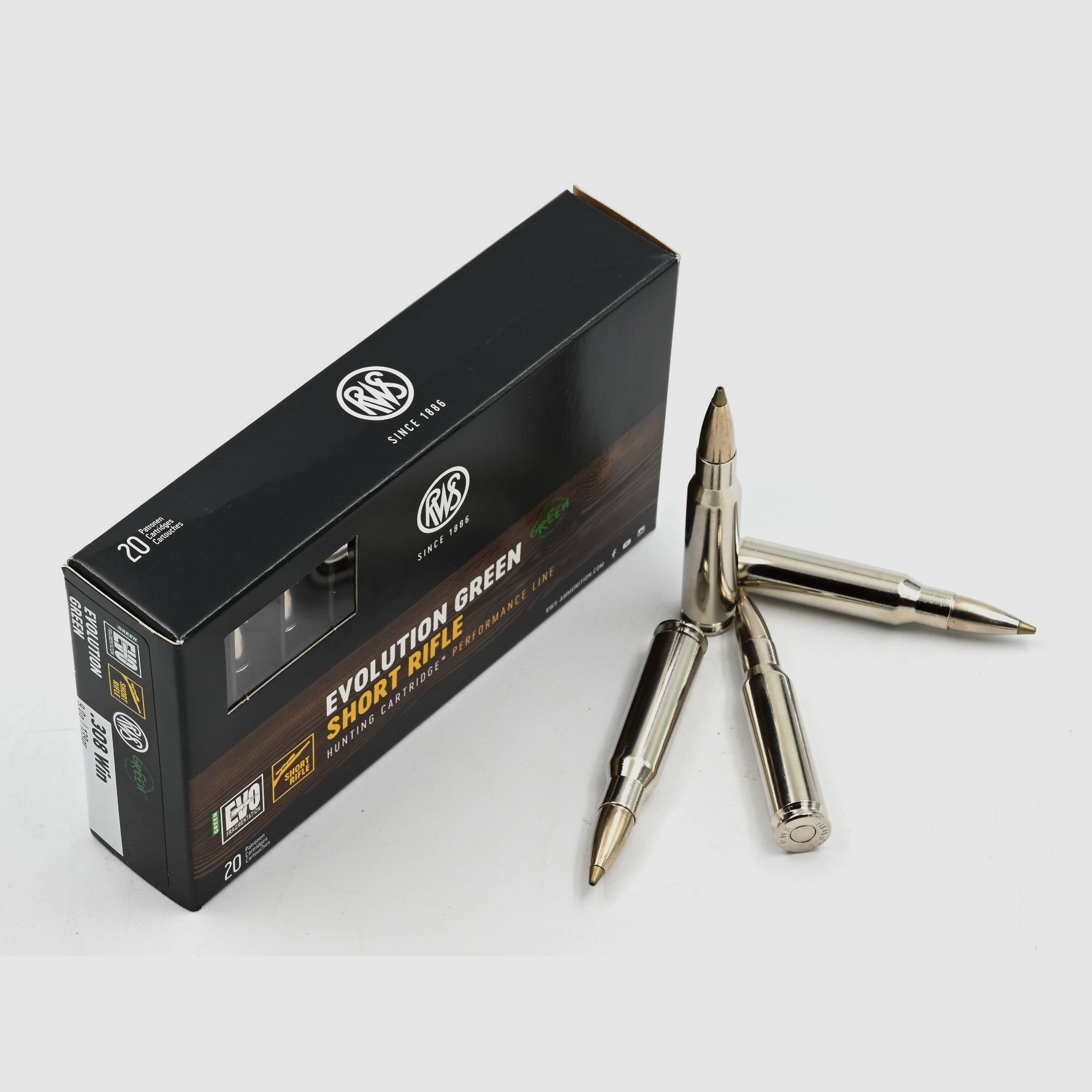 RWS Evolution Green, .308 Win., 9g/139gr, 20 Stk.