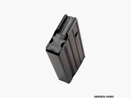 MAGAZIN – DURAMAG Magazin SS AR10/SR25 .308W., Edelstahl, 20 Schuss, T360 Schwarz, Oranger Elevator, Everflex Feder