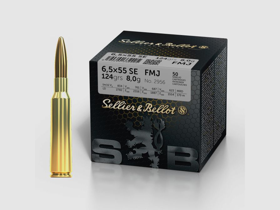 S&B Training FMJ 6.5×55 SE 8g