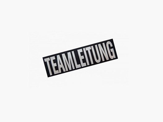 Schriftzug Brust Patch 10,5 x 3,5cm Teamleitung