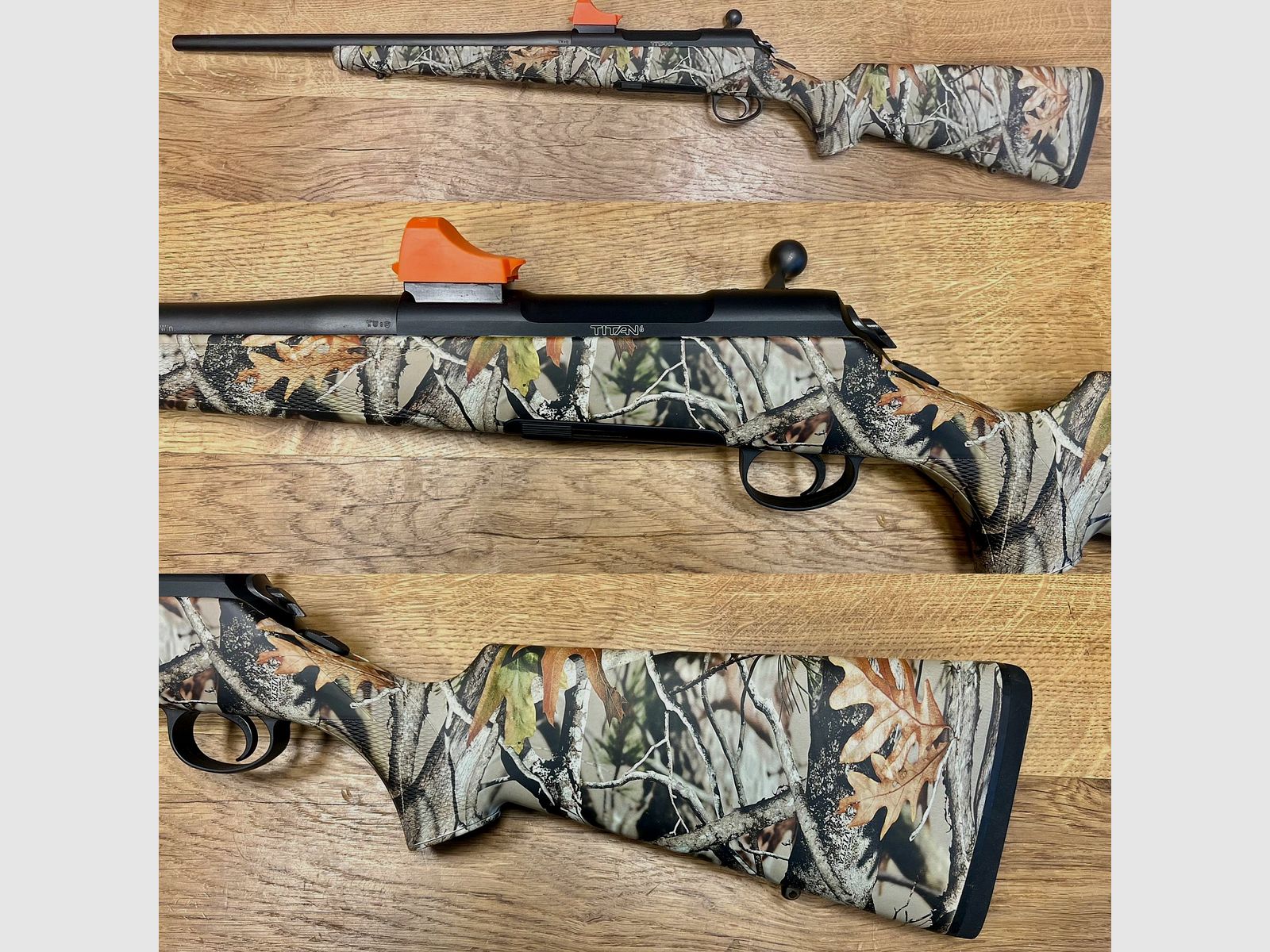 Rößler Camo Rifle Repetidor Arma para Guía de Perros Titan 6 con Noblex Sight Naranja