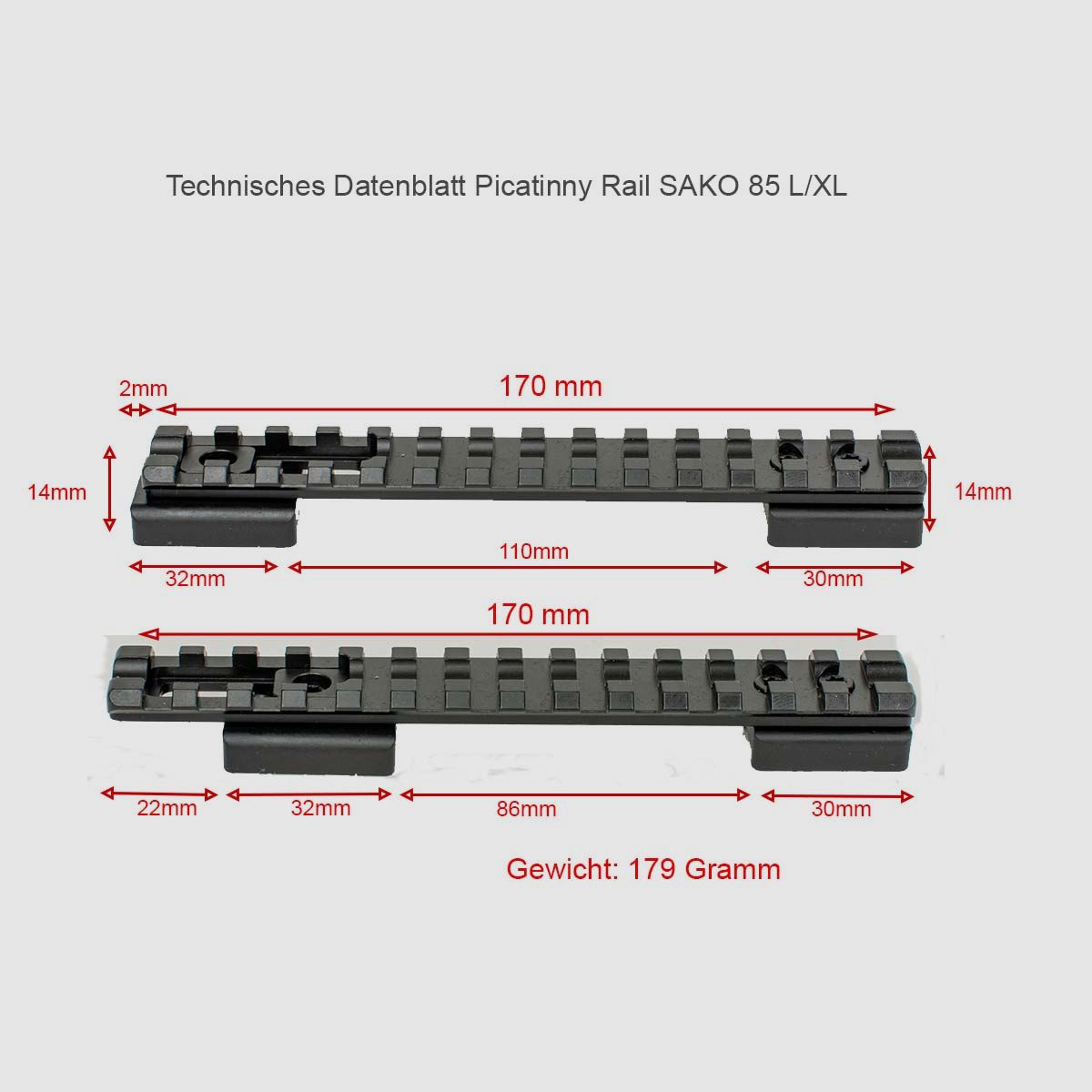 Picatinny Rail SAKO 85 L/XL