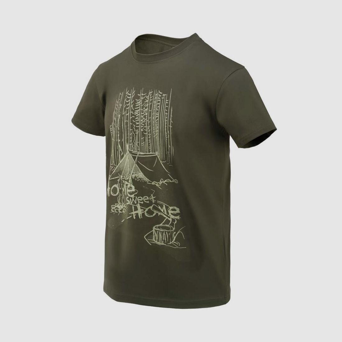 HELIKON-TEX T-SHIRT 'HOME SWEET HOME' TAIGA GREEN