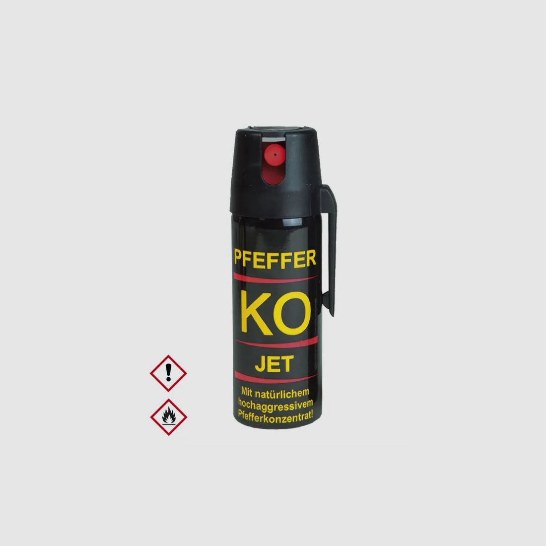 Pfefferspray K.O. JET Direktstrahl – 50ml - 11 % OC / 2,5 Mio. Scoville