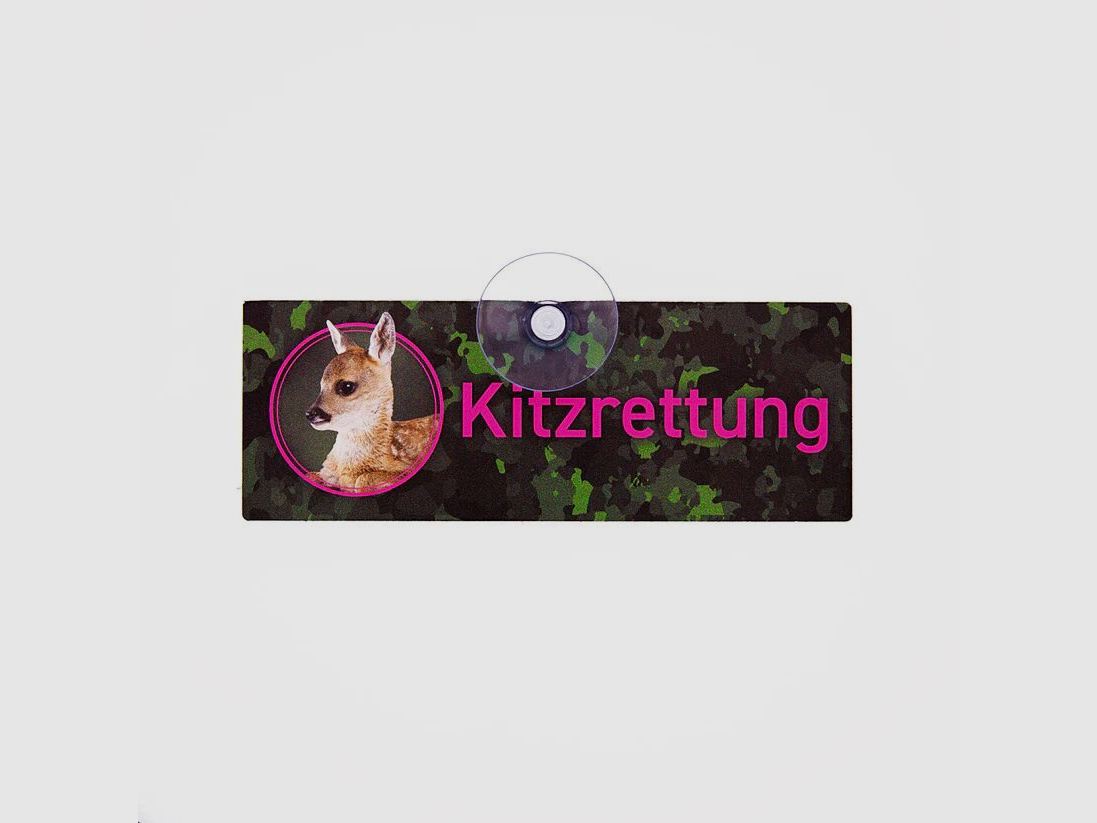 Wilde Hilde Autoschild mit Saugnapf - "Kitzrettung"