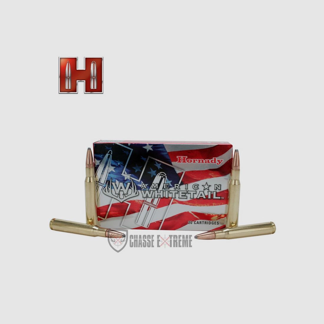 20 Patronen HORNADY American Whitetail 30-06 Sprg 150 Gr Interlock Sp