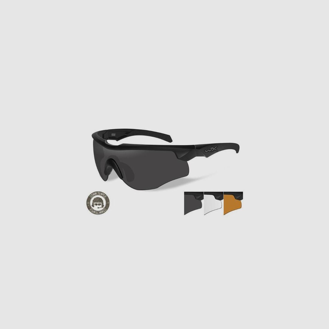 WILEY X TACTICAL BRILLEN MIT BALLISTISCHEM SCHUTZ MOD. ROGUE – 3 Linsen
