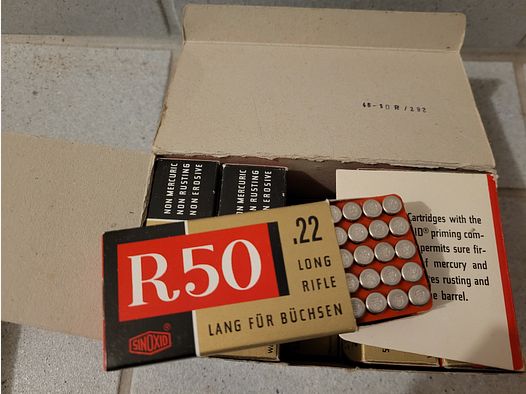 500 schoten kleinkaliber .22 l.r. lfB RWS R50