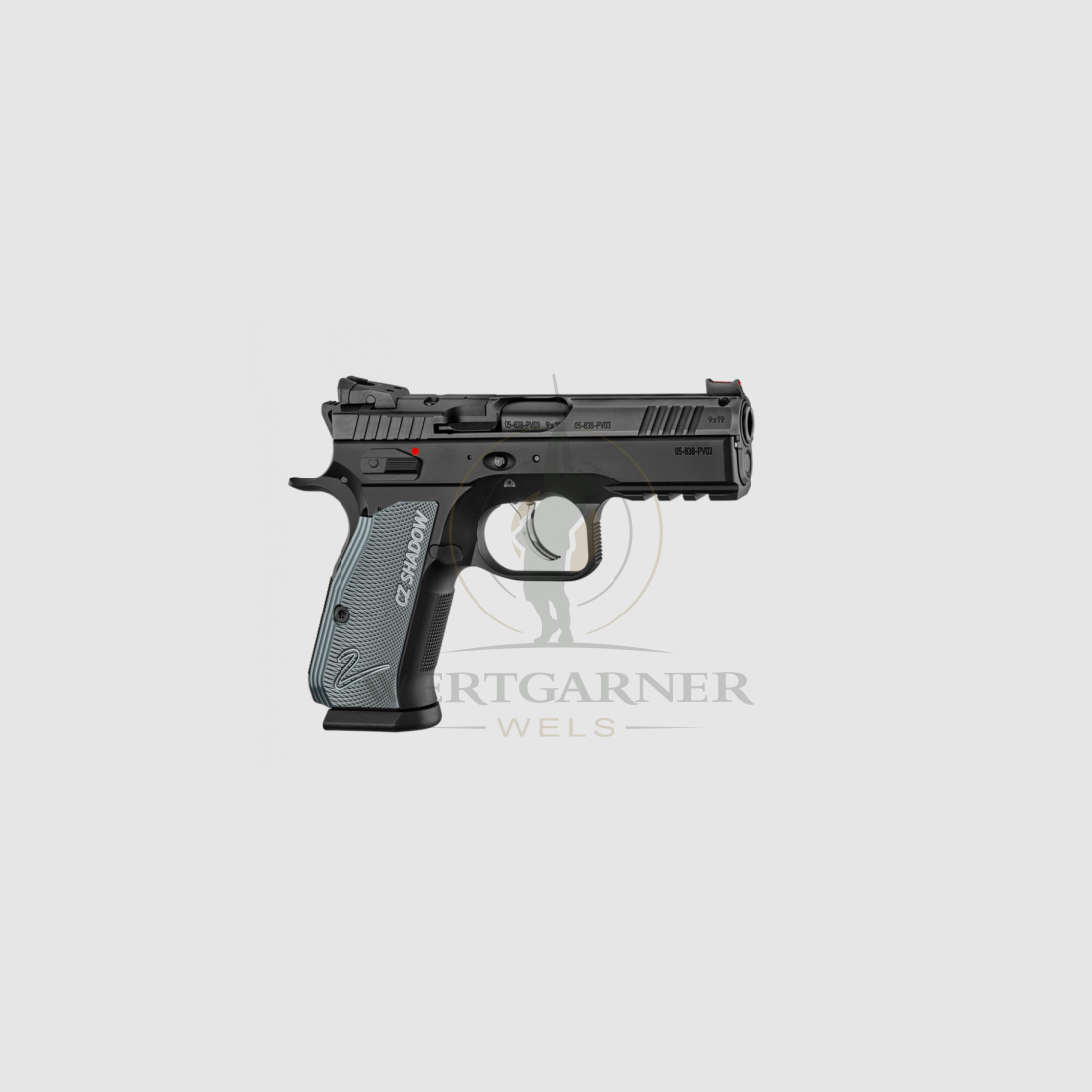 CZ Shadow 2 Compact OR 9x19 Poignée Grise, image 2 sur 2