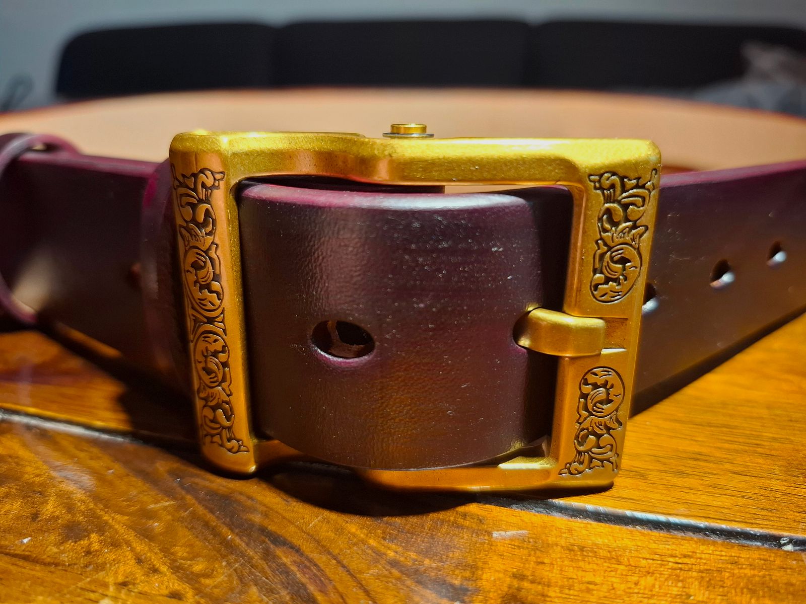 Handcrafted leather belt