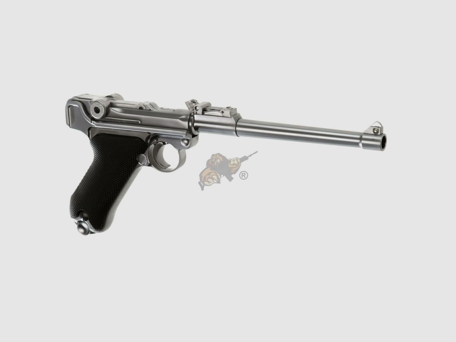 WE P08 "Ari-08" GBB en métal complet argent -F-