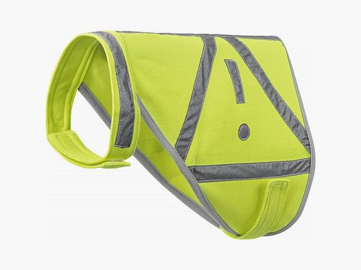 Hunter safety vest yellow/reflective nylon – Size: S