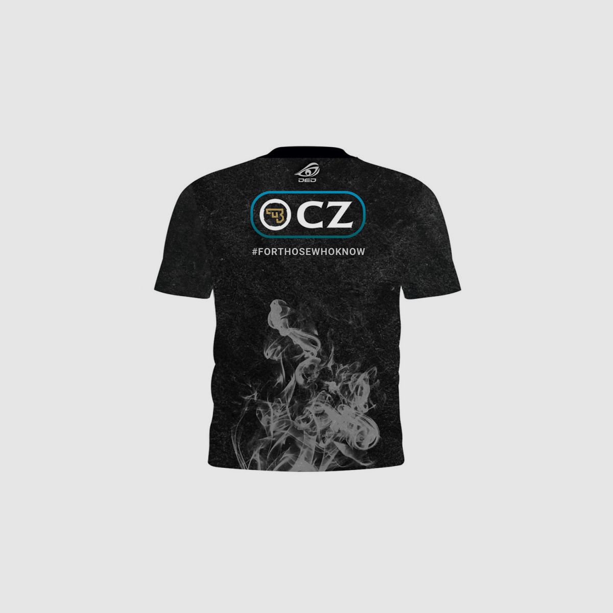 DED CZ Shadow 2 T-Shirt Smoke - Schwarz, Größe: S, Benutzerdefinierter Name: Kein Name, Bekleidungsart: Regulär (Herren), Bild 2 von 3