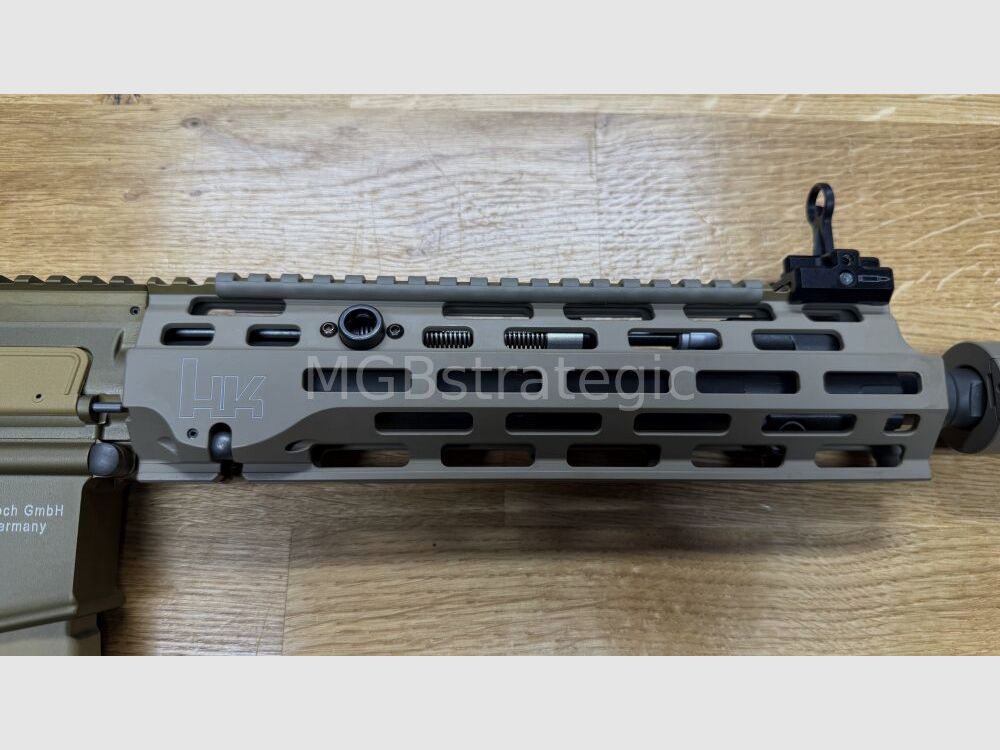 Heckler & Koch MR223 A3 Slim-Line 11" Lauf - halbautom. Büchse .223Rem MGBs Sondermodell FDE Edition inkl. Schalldämpfer ASE UTRA Dual 556-Short-QM2 Gen2 Cerakote FDE - zivile Version HK416 / G95K / G38 G95A1 / G95KA1 / mit Upgrades