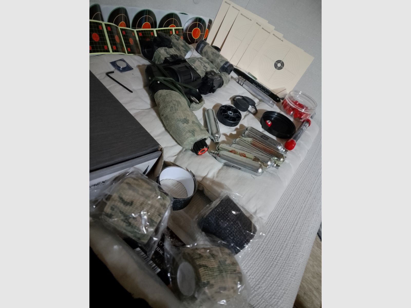 T4e HDR50 Tuning canna rosso verde punto di mira pallini in acciaio gomma RAM Paintball marker Cal .50 set lampada capsule CO2