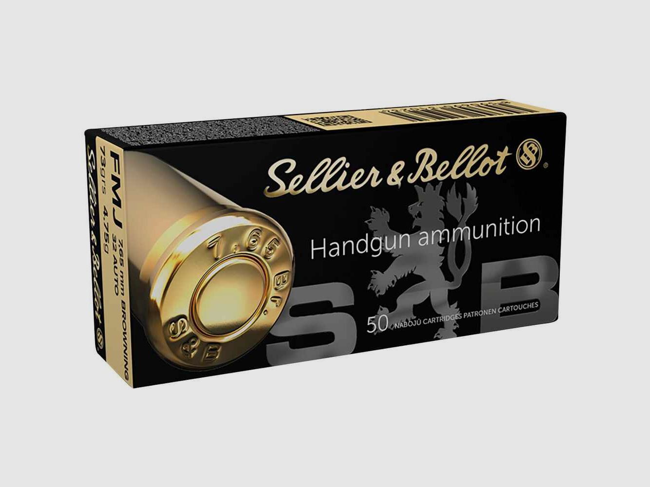 Sellier & Bellot 7,65 Browning Vollmantel, Kaliber