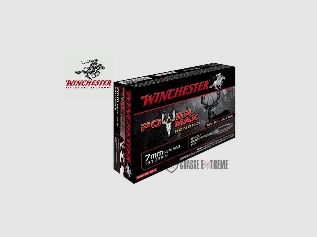 20 Patronen WINCHESTER Kal. 7mm Rem Mag 150gr Power Max Bonded