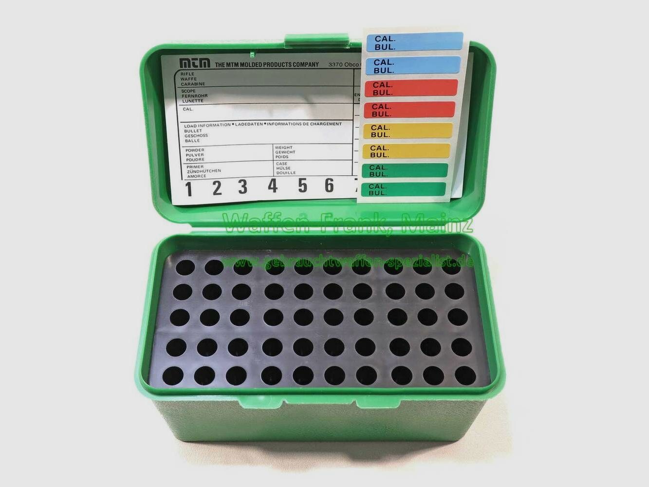 MTM Products Company USA Cartridge Box with Handle Mod. H 50 RS green