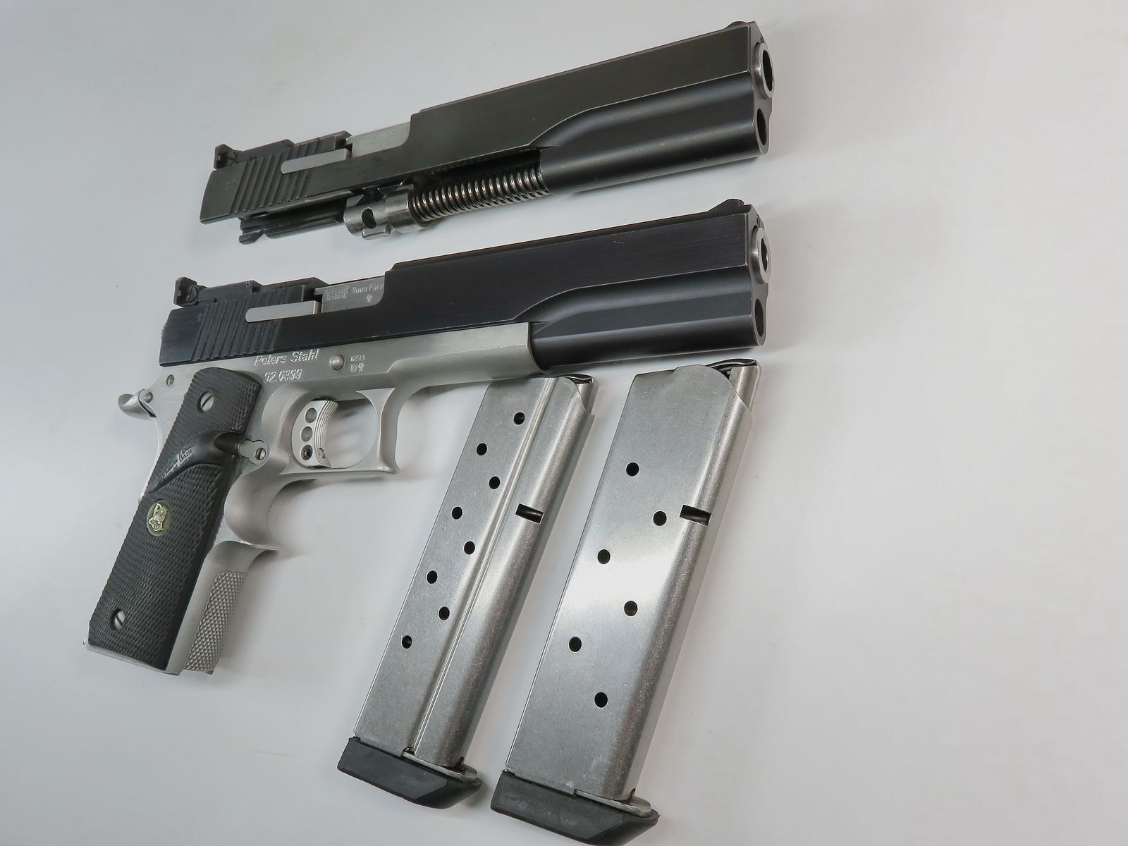 Peters Stahl Multicaliber .45 ACP et 9 mm | 2 systèmes d'échange complets | 6 pouces