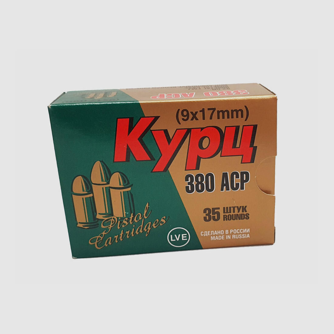 JSC "NOVOSIBIRSK CARTRIDGE PLANT" & LVE "LOW-VOLTAGE EQUIPMENT CO" Munition JSC 380 BROWING COURT / 9mm kurz FMJ 92grs non-corrosive 35x Patronen im Karton