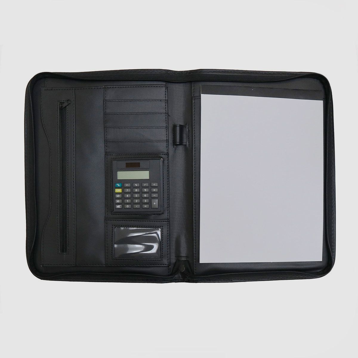 FAUX LEATHER FOLDER WITH CALCULATOR AND PAD 26X37X2cm | STATE POLICE LOGO, image 2 of 3