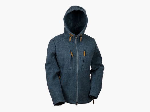 Lodenfleecejacke "Kapuzenwally" Mod. 2023, Petrolblau