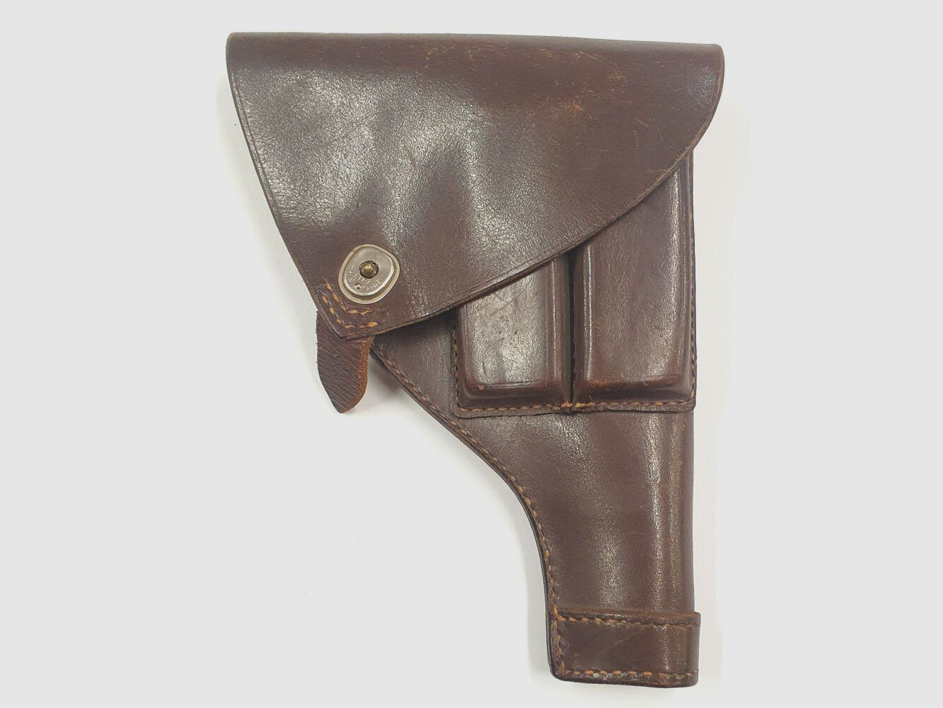 CARR FAST .CO funda de cuero CARR FAST .CO Boston para P38, P01 con bolsillos para cargadores, cuero marrón, derecha