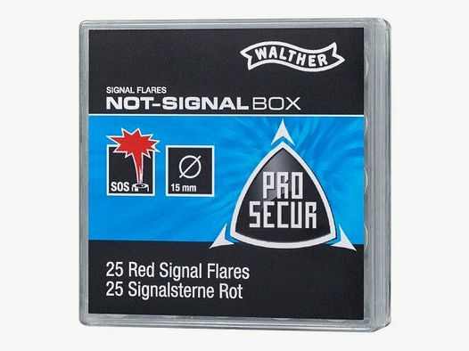 Walther ProSecur Signalsterne 15 mm, 25er Schachtel
