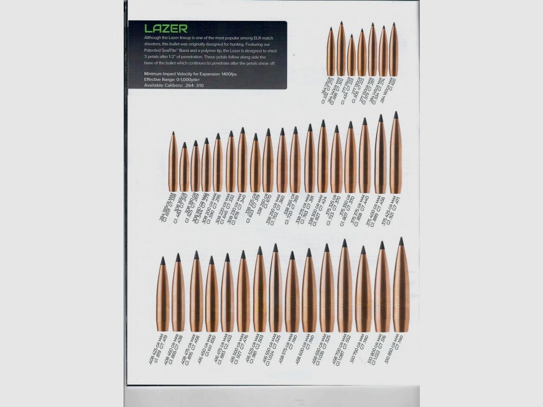 Cutting Edge Bullets LAZER .308 180 GEN2 (x50), Bild 6 von 6