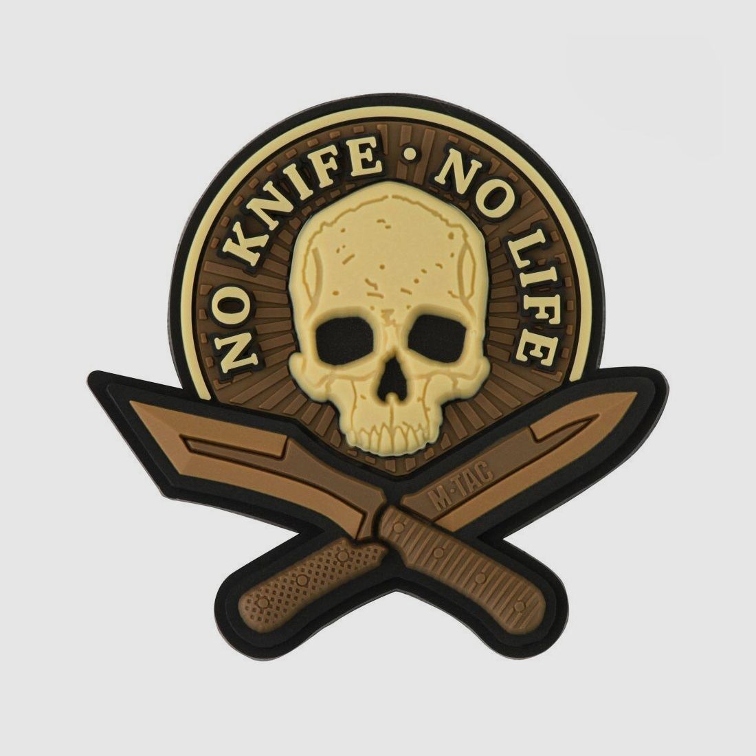 M-Tac 3D PVC Patch No Knife No Life Coyote