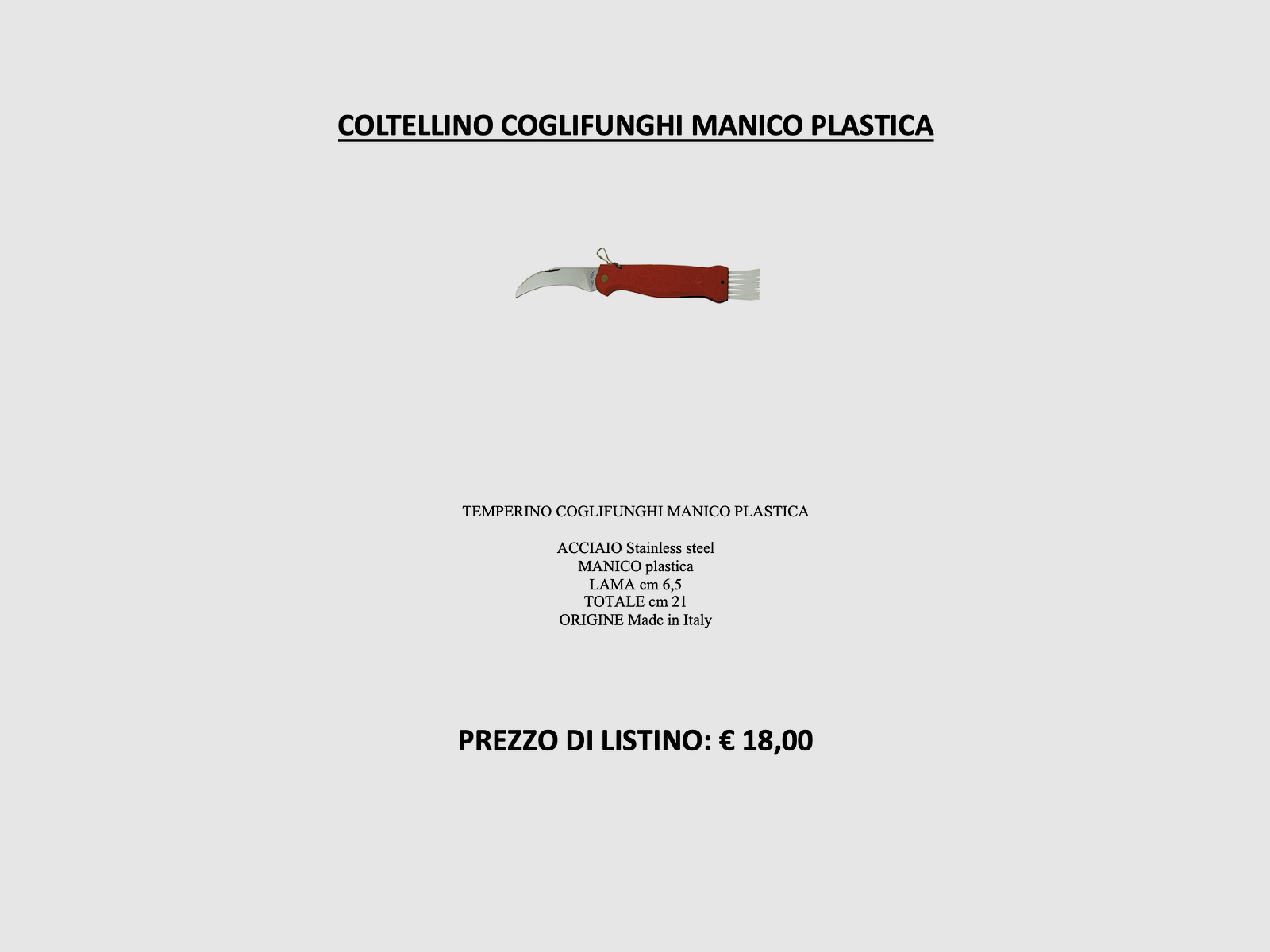 MAC COLTELLERIE – TEMPERINO COGLIFUNGHI MANICO PLASTIK, Bild 3 von 3