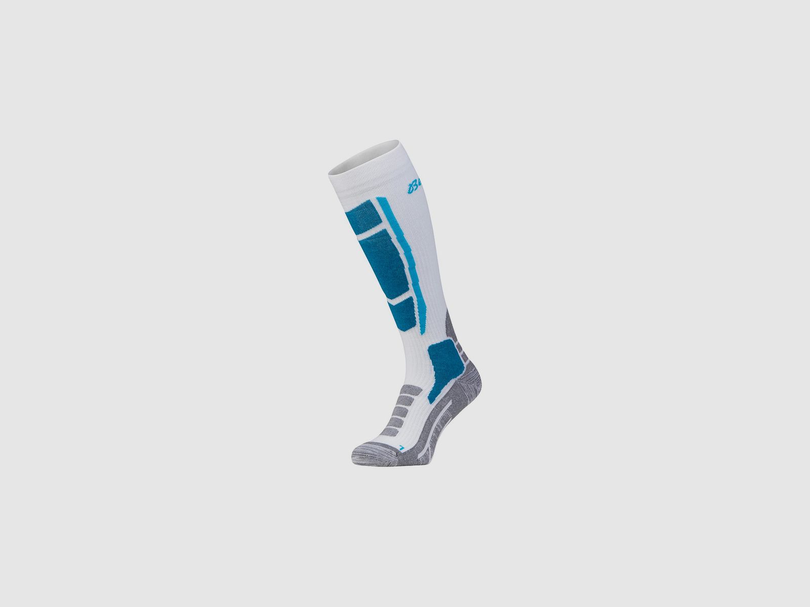 Bergans AllMountain Ski Calze in Merino Wool Arctic White/Aqua Lagoon 35-37
