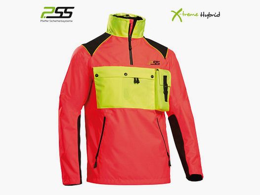 PSS X-treme Herren Hybrid-Schlupfjacke Neonrot/Neongelb